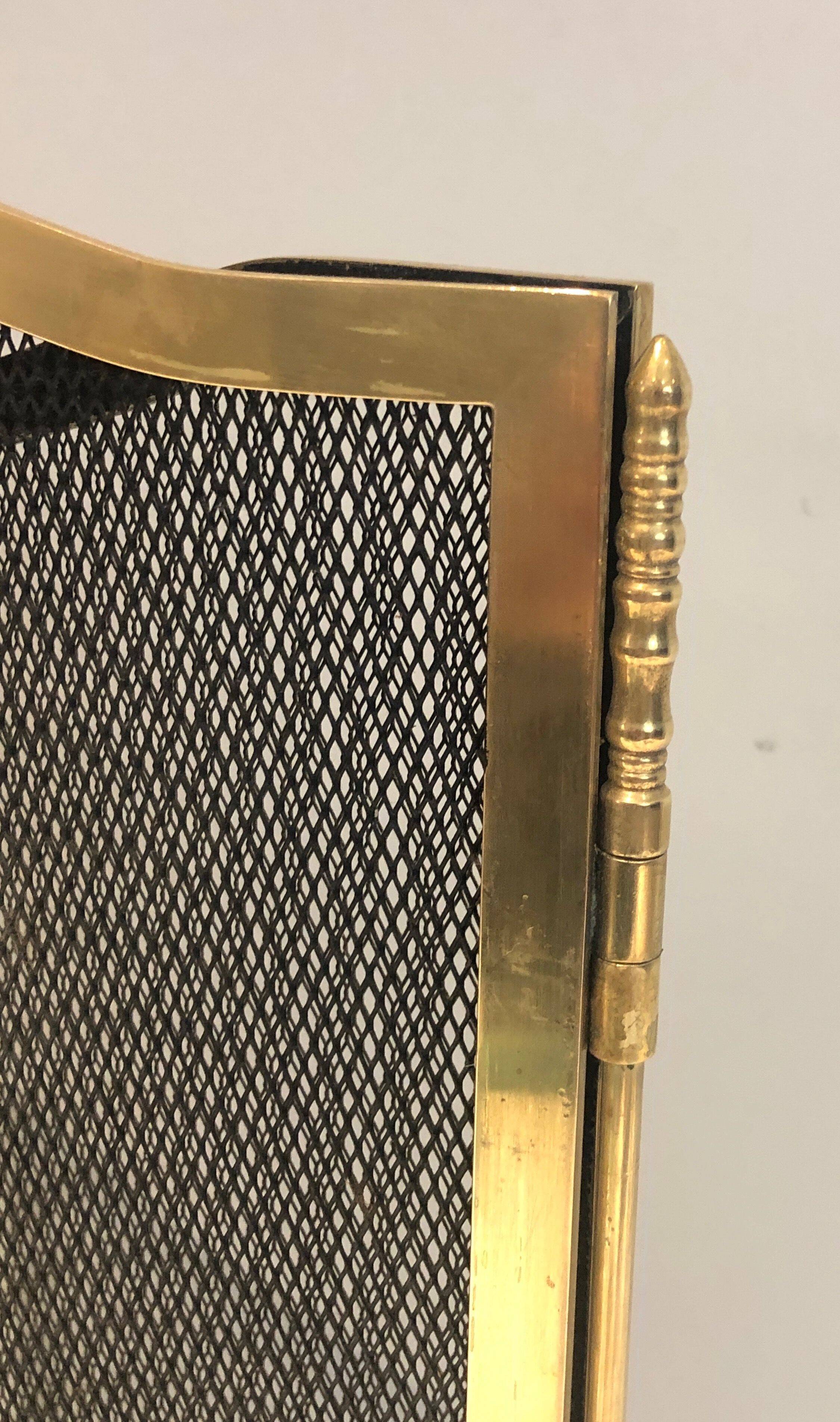 Brass fire screen