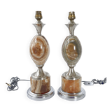 Pair of vintage egg lamps 1970