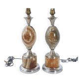 Paire de lampes oeuf vintage 1970