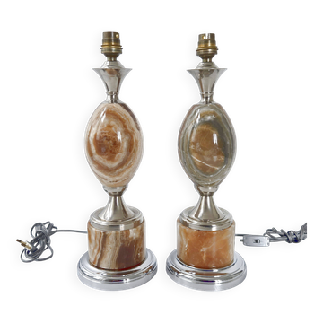 Pair of vintage egg lamps 1970