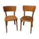 Pair of wooden chairs Thonet vintage bistro 1950