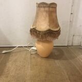 Pink bedside lamp with lampshade