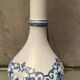 Old Paris porcelain lamp on nineteenth century bronze frame