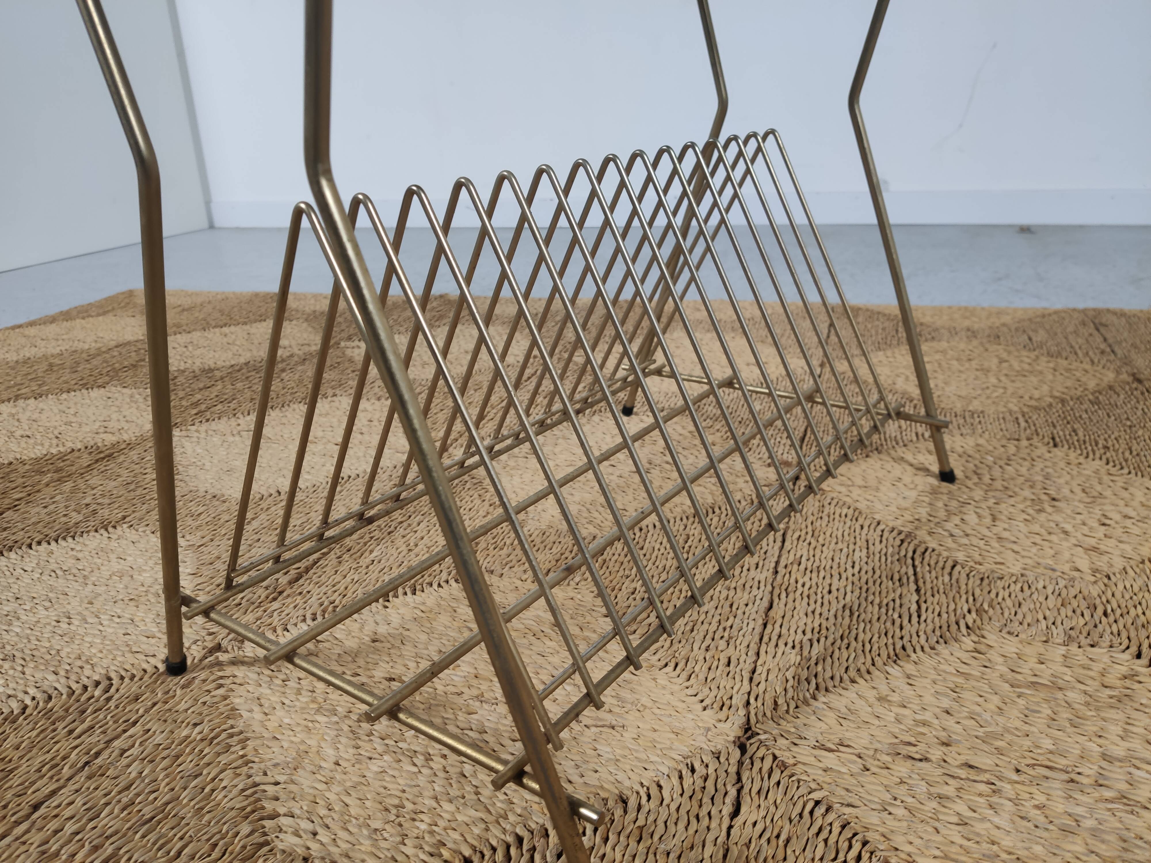 table door Brass vinyl and perforated sheet metal , 60s