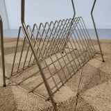 table door Brass vinyl and perforated sheet metal , 60s