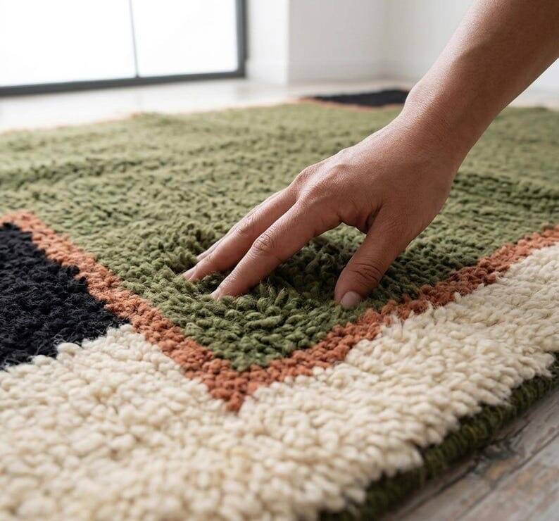 Handmade pure wool rug made to measure with a beautiful design 1.5/2.5 m.