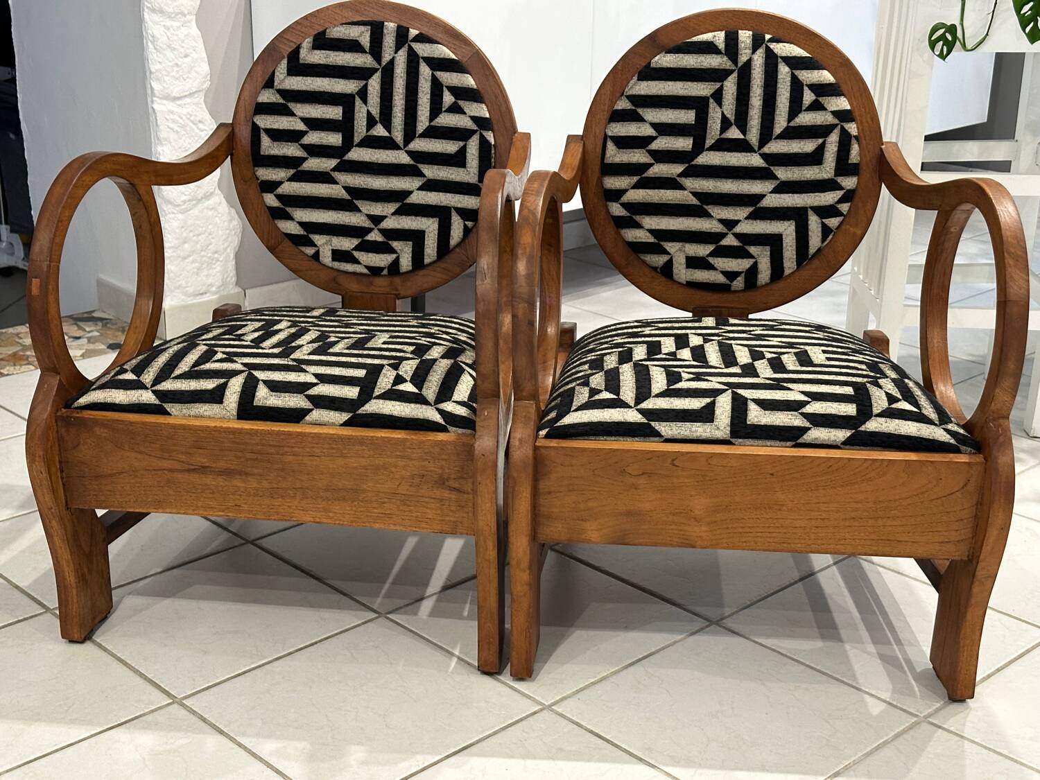 Pair of Art Deco armchairs by Hungarian designer Lajos Kosma, 1930s