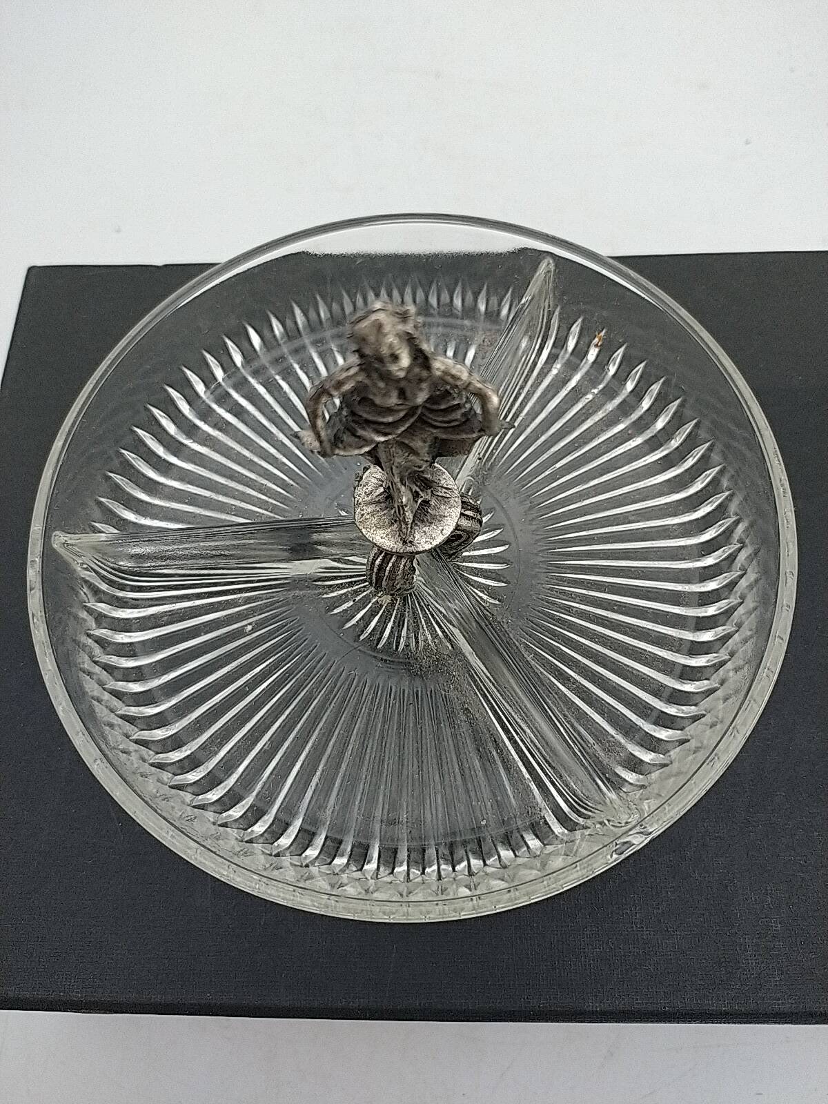 Old small glass and tin servants.