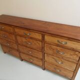 Classeur d'apothicaire vintage avec tiroirs