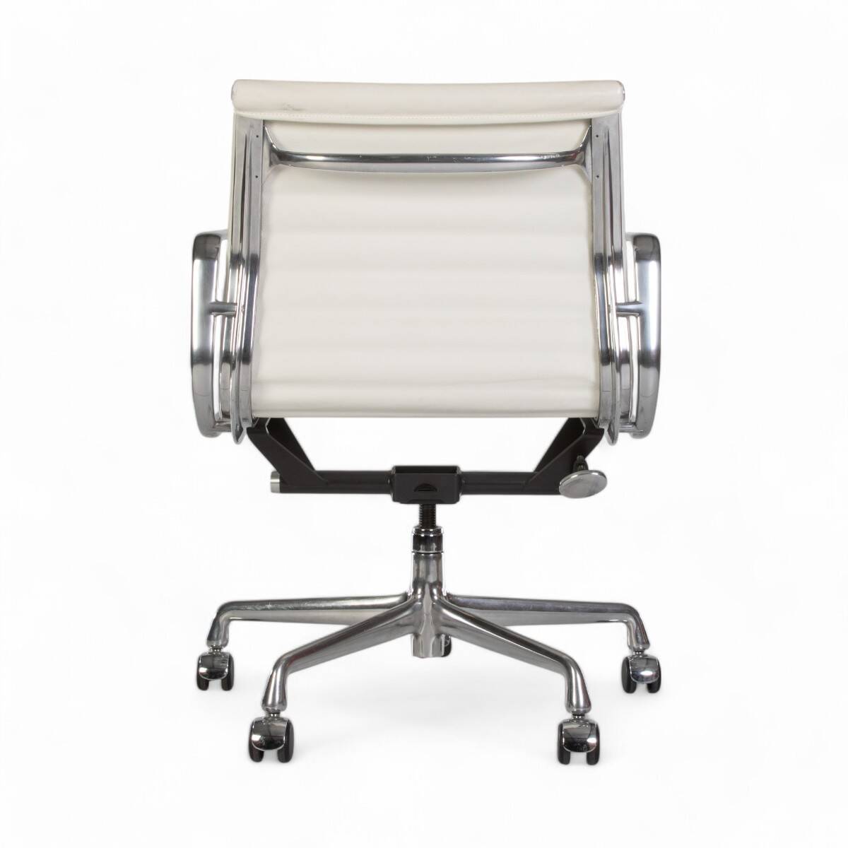 Paire blanche (2) de bases à roulettes pour chaise de bureau Herman Miller Original Eames EA335