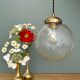 Vintage transparent glass suspension globe