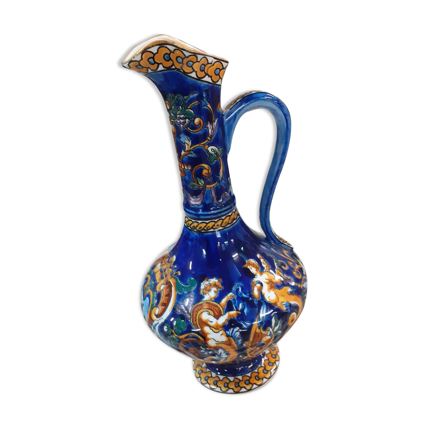 Blue renaissance gien ewer