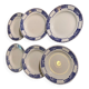 6 flat plates model Dombasles Sarreguemines France Art Deco
