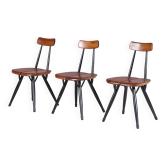 1950s “Pirkka” Chairs by Ilmari Tapiovaara for Laukaan Puu, Finland