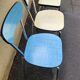 Vintage set from the 60s/70s: table, chairs, and marbled Formica stools.