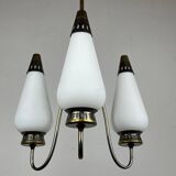 Vintage brass chandelier Italy 1960s