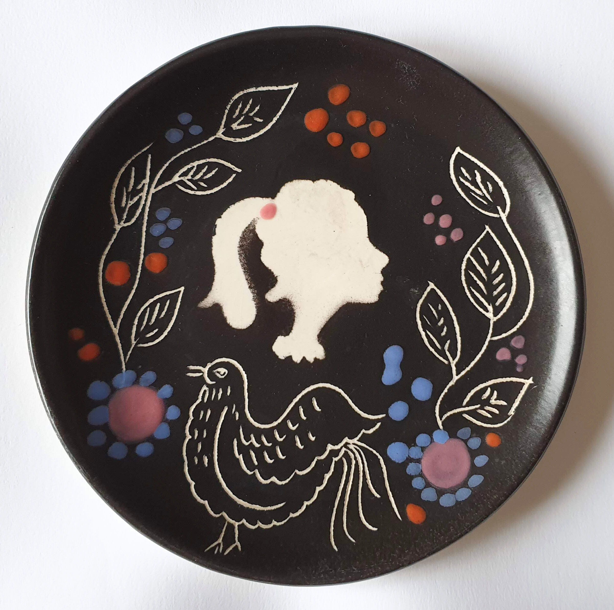 Assiette Cerenne Vallauris Francis Crociani