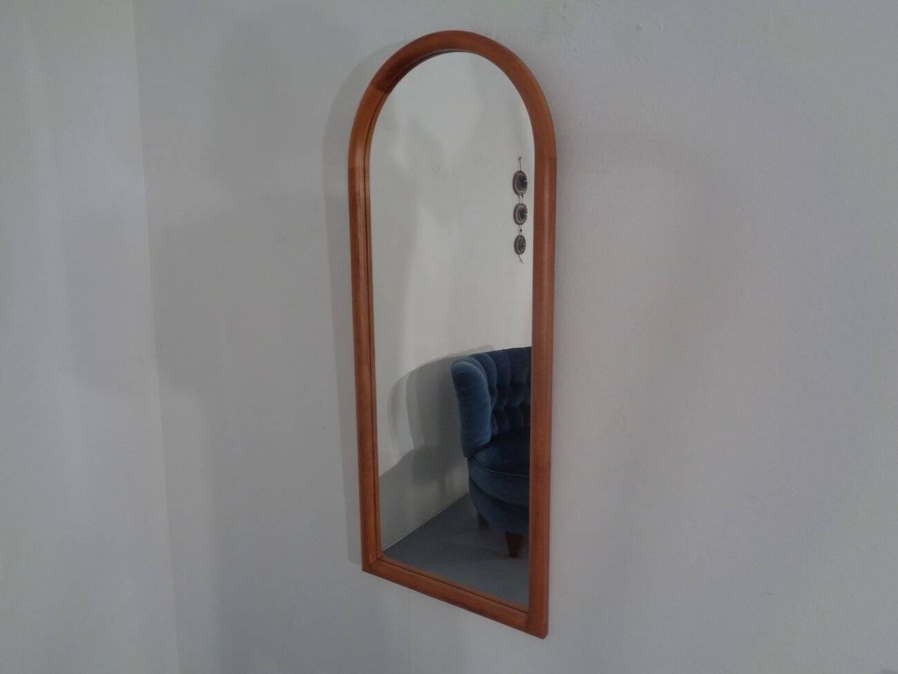Large Cathedral Teak Mirror by Kai Kristiansen for Vildbjerg Møbelfabrik, 1960s