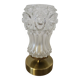 Vintage lamp in moulded/frosted glass and gold base in Art Deco style.