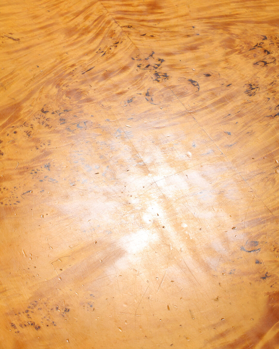 Coffee table in magnifying glass and brass