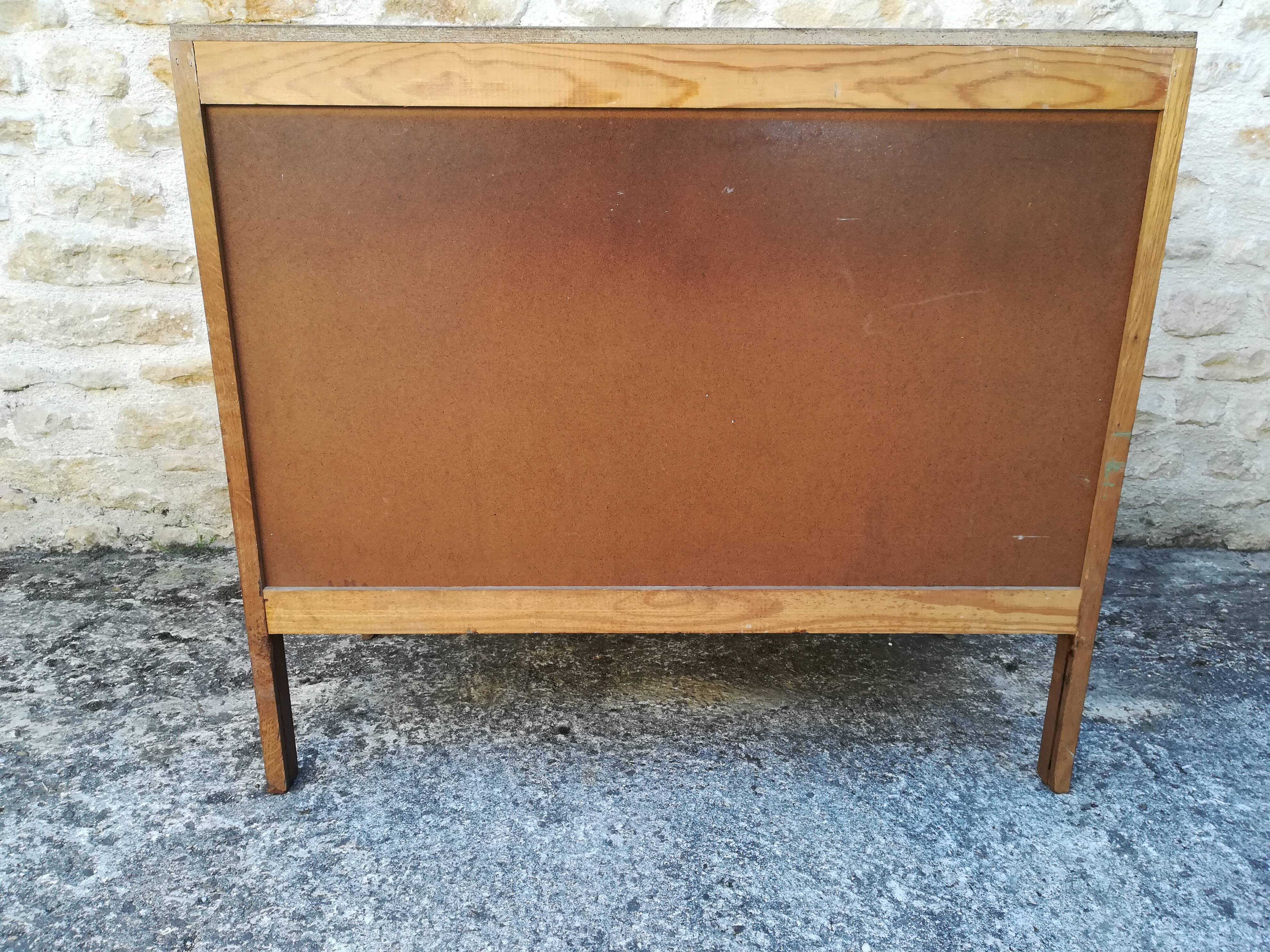 Compass feet chest of drawers