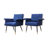 Paire de fauteuils lounge Renzo Minotti, Italie, années 60