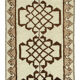 Handmade antique oriental beige runner rug 100 cm x 323 cm