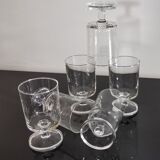 Set of 6 vintage transparent Luminarc cavalier wine glasses