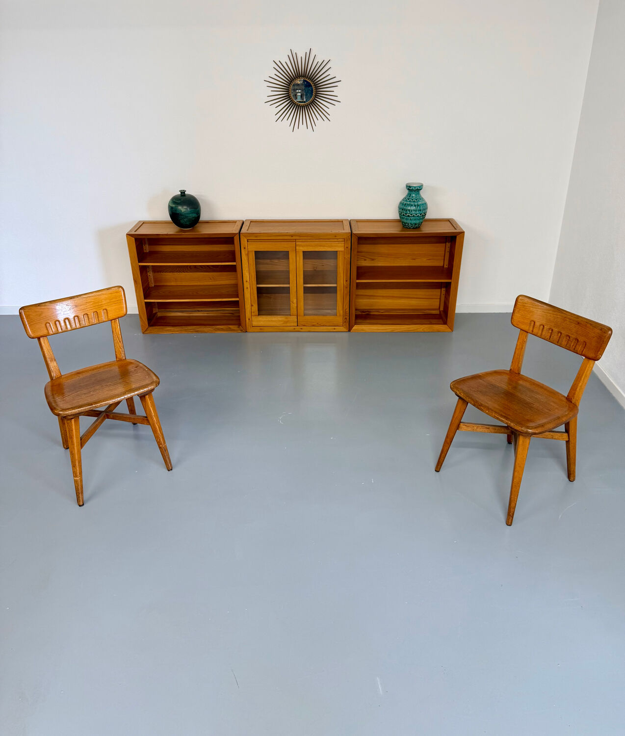 Ensemble modulable enfilade Ateliers Chauvin bois massif  design 70