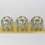 Pair of wall sconces in crystal glass designed by Sciolari for Peill & Putzler.