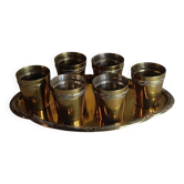 Service à liqueur en laiton
