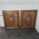 Paire de portes en bois sculpté en noyer