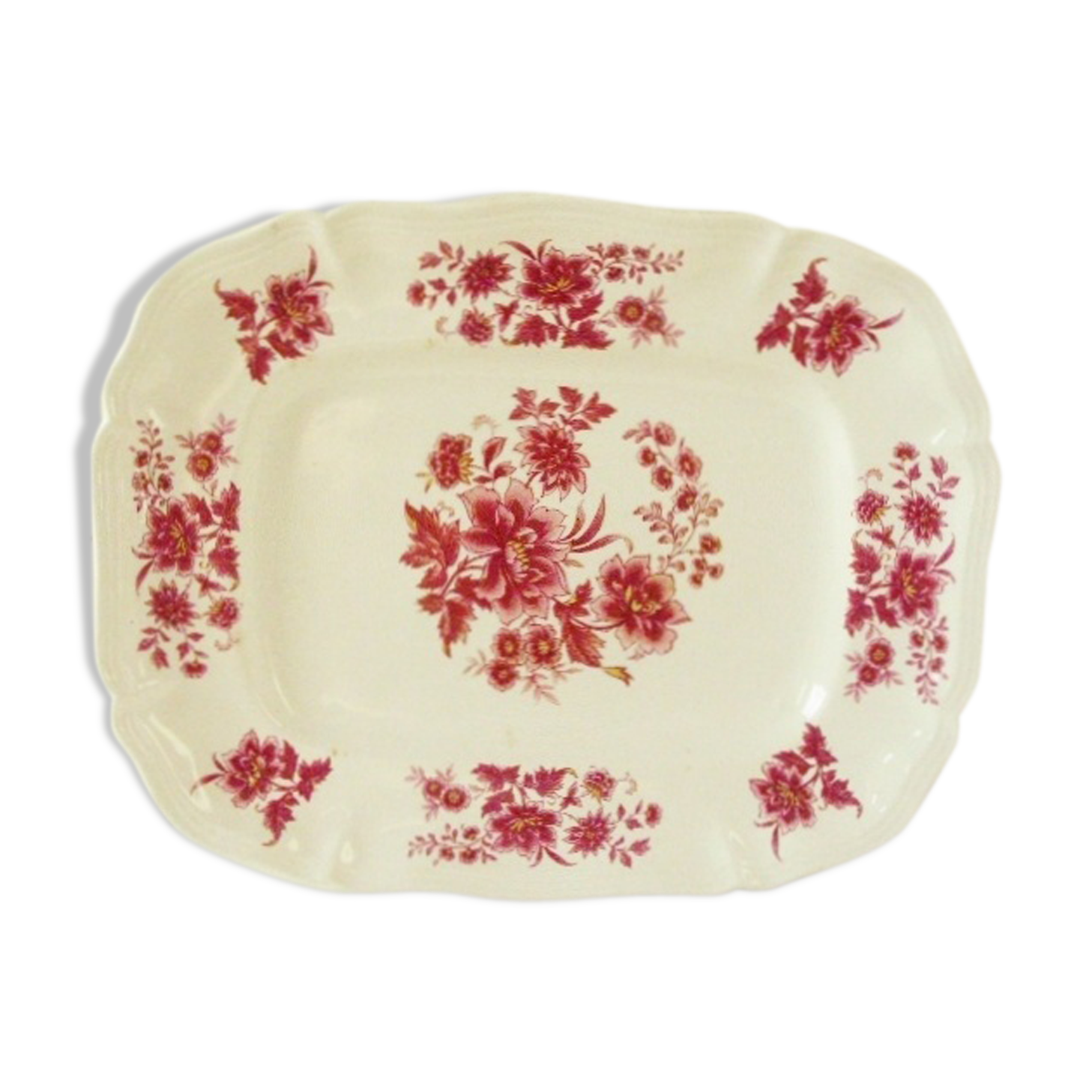 Old rectangular flat Sarreguemines Aubusson collection