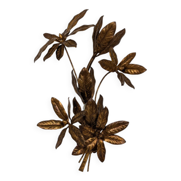 Golden leaf wall light 1970
