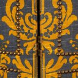 Paravent tissus et structure bois XIXème siècle