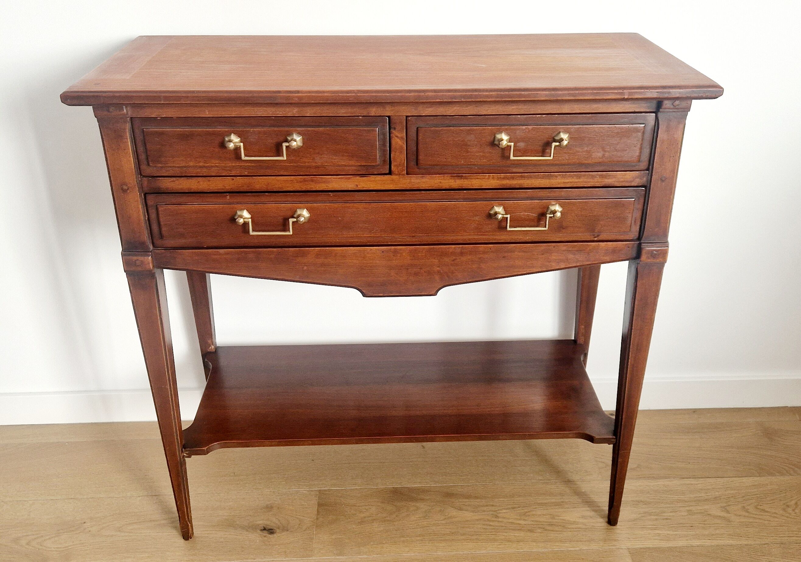 Console trolley style Directoire in mahogany
