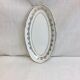 Antique oval shaped white and gold dish made in France Sarreguemines