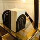 Pair of 2 bookends in metal, 80s