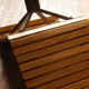 Handcrafted chair, laminated wood and leather