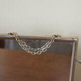 chrome vintage triptych mirror 46x19cm