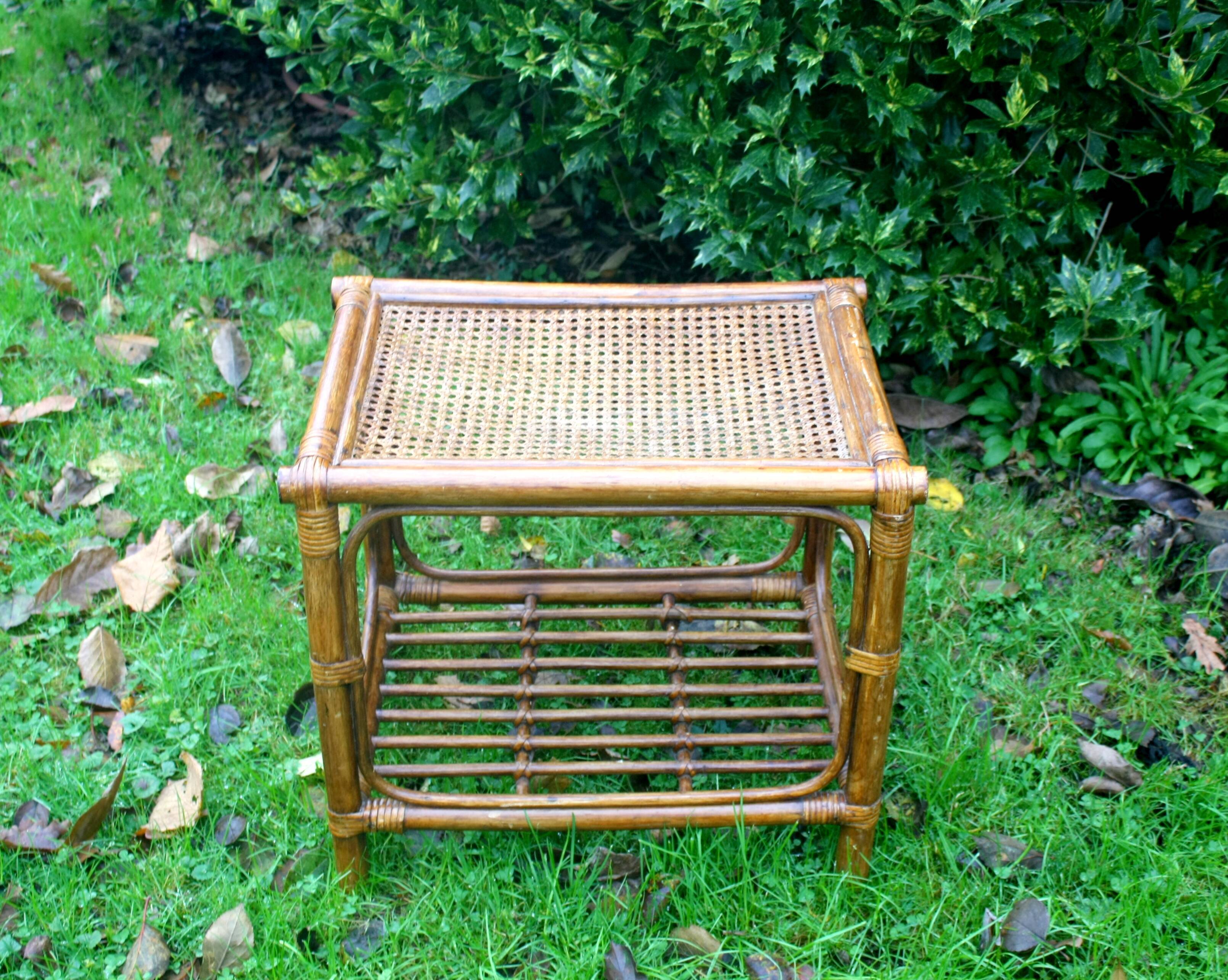 Coffee table / end of rattan sofa