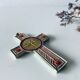 Ceramic wall cross signed Taburet