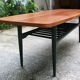 Table basse - teck et bois noir - 1960