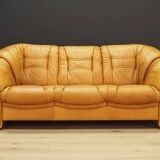 Ensemble de salon cognac, design danois, années 1970, fabricant : Skalma Møbelfab