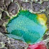 ceramic ashtray – France, 1960s – volcanic enamel