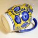 Jug pitcher with blue flowers