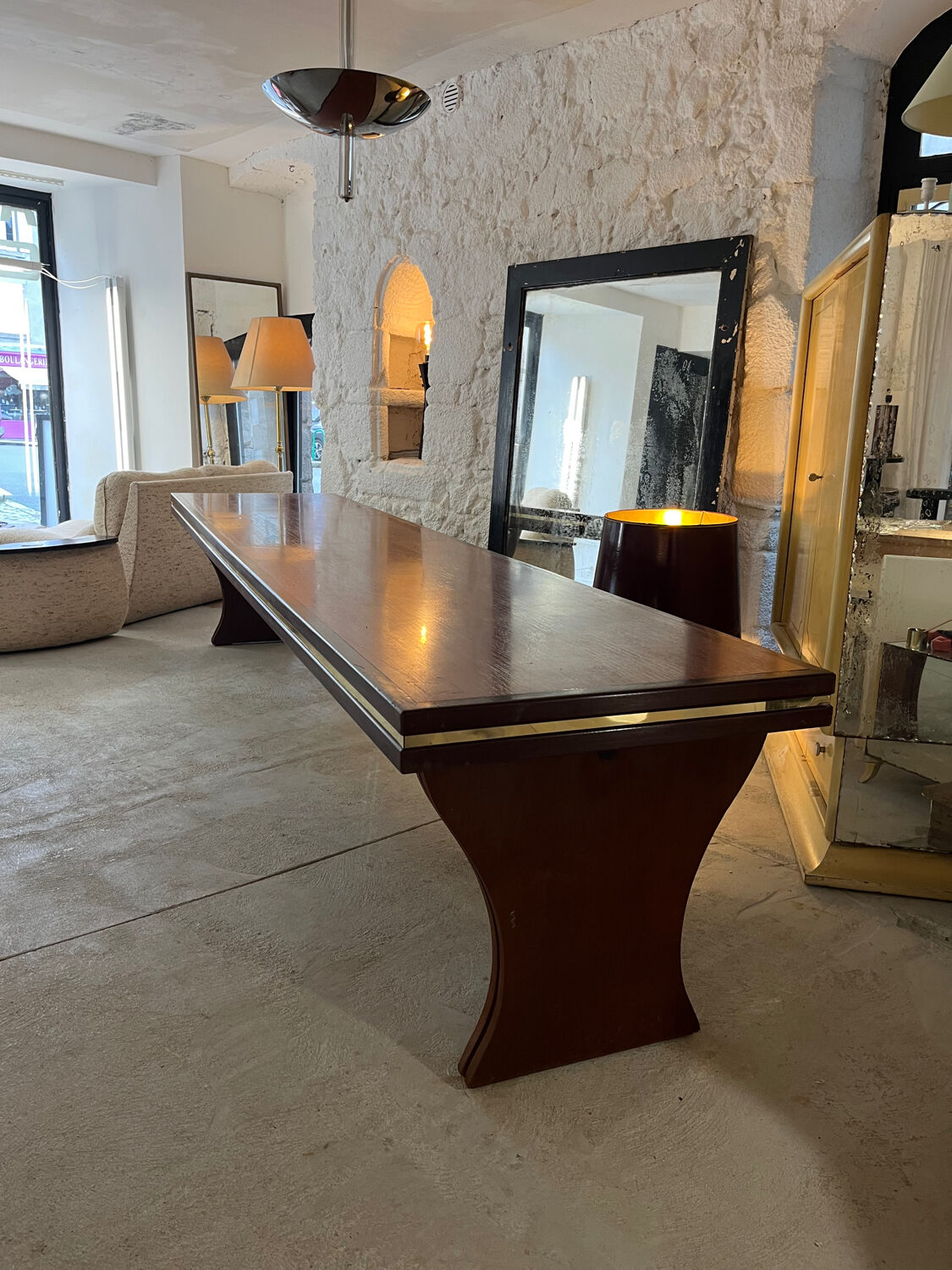 Large refectory table - 1980s