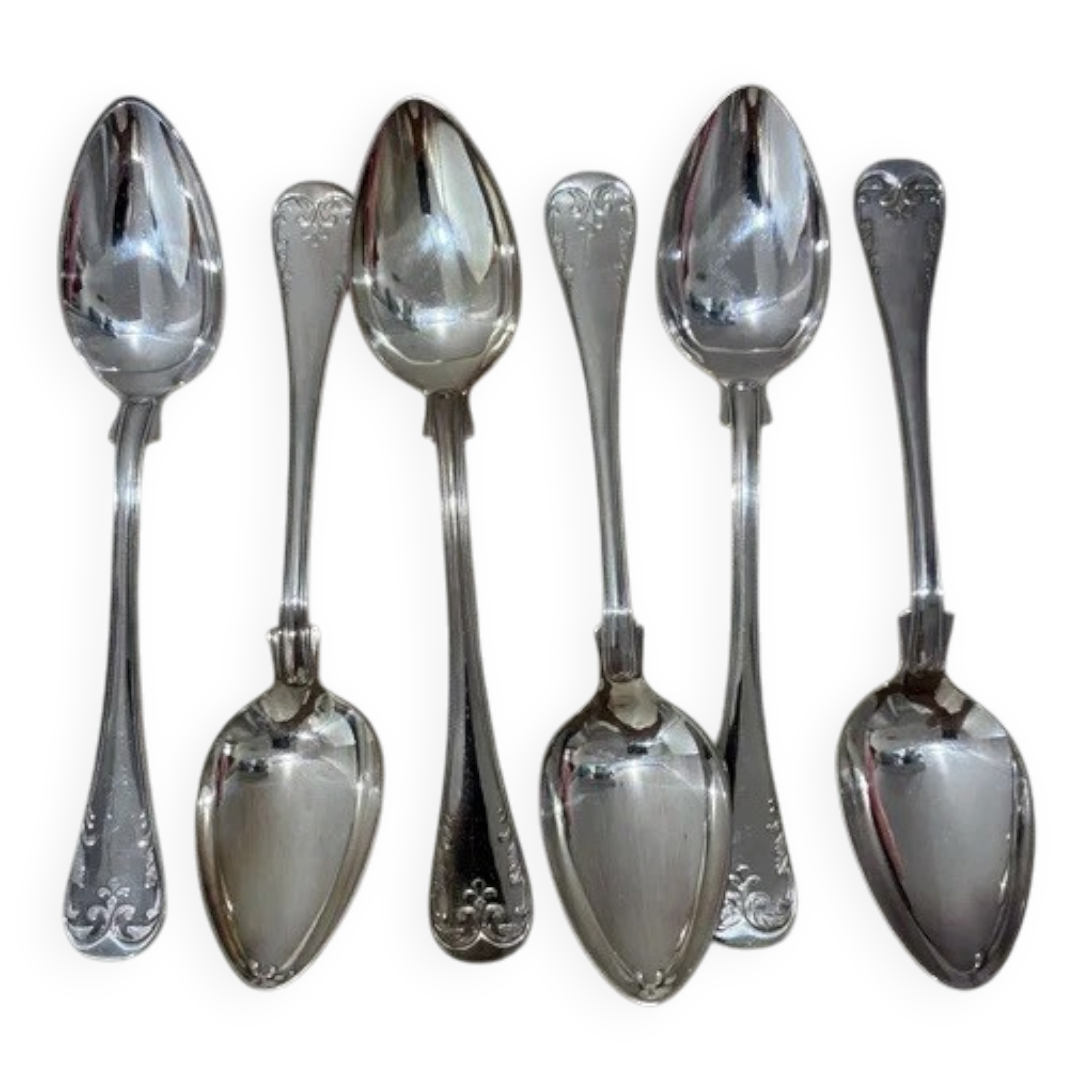 Vintage Carl Sandbergs Eftr Sweden Silver Plate Spoons 1940s | Set of 6