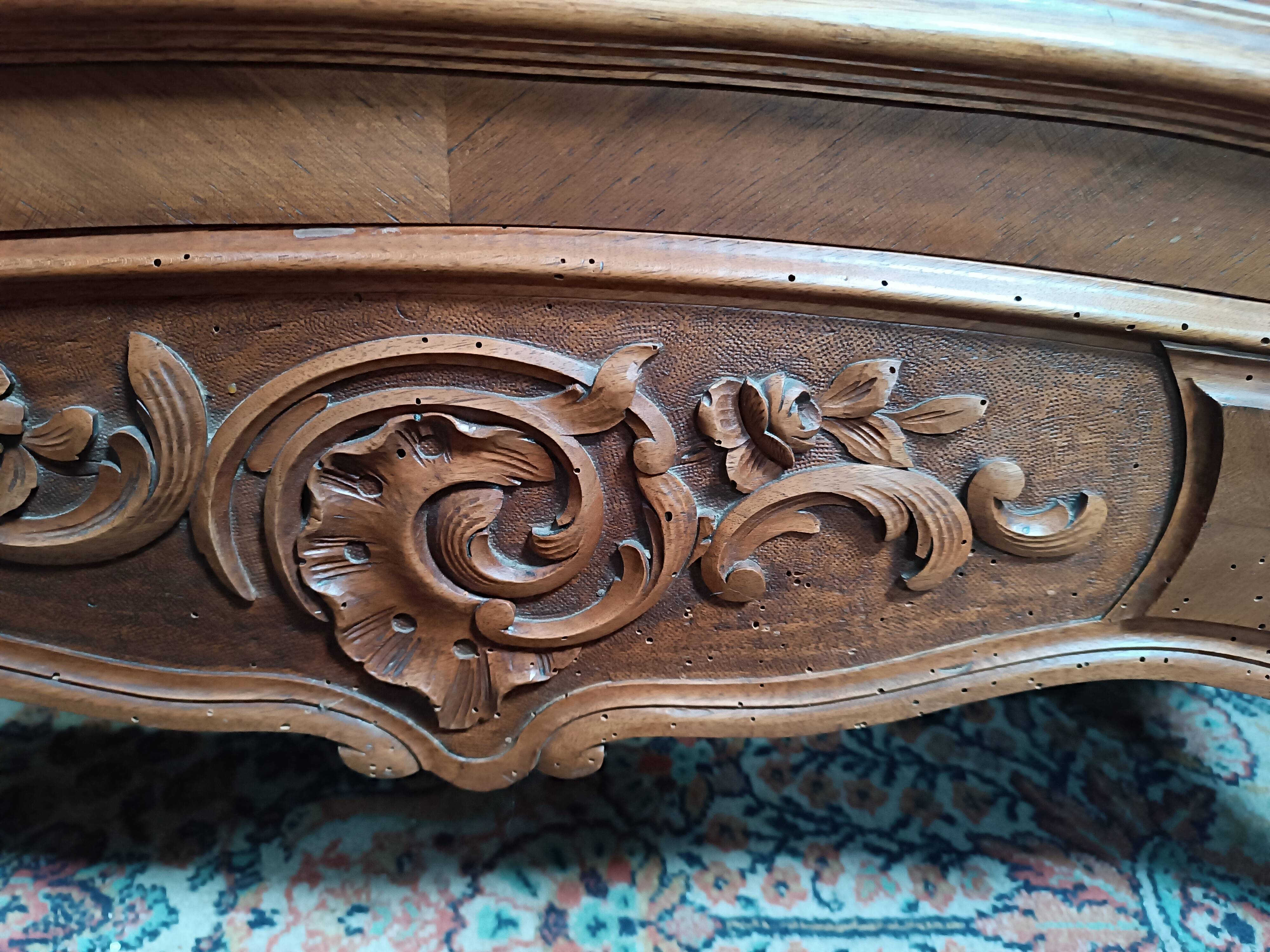 Rococo library in walnut