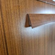 1960s teak floor/sky bookcase with shelves and compartment